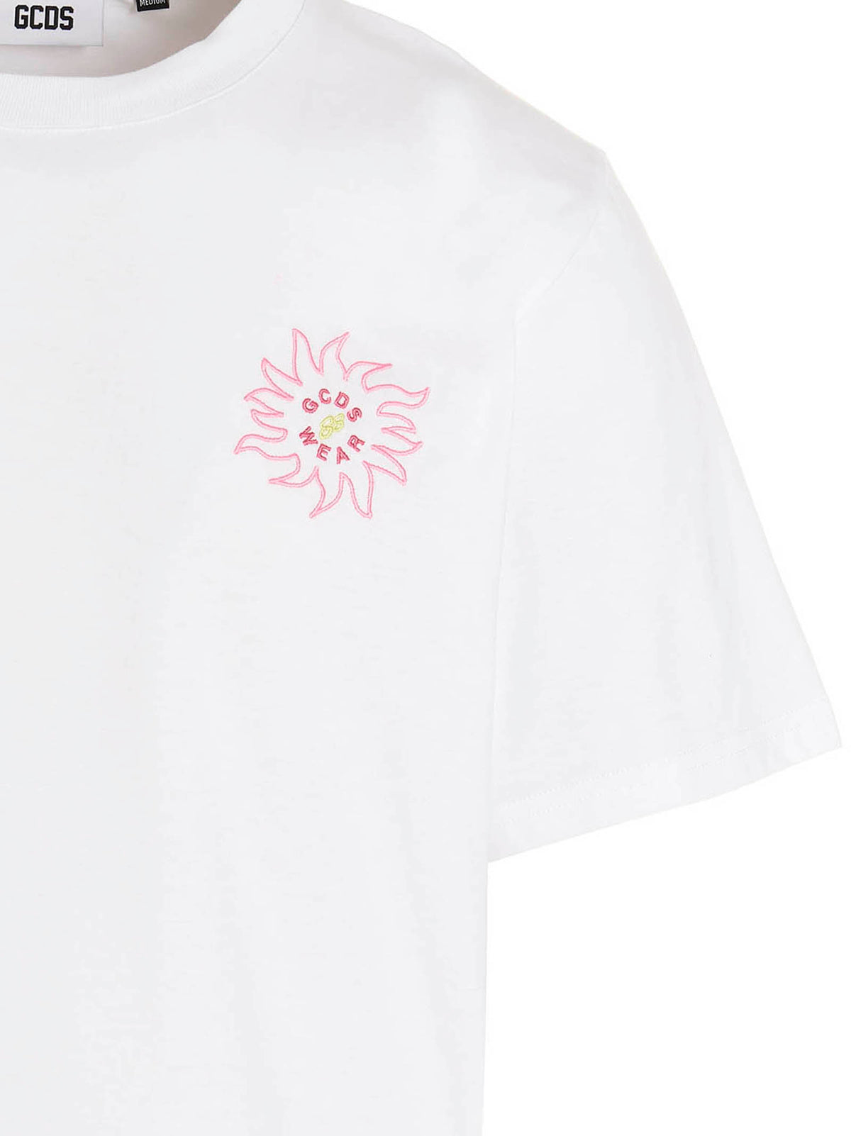 GCDS White Cotton T-Shirt