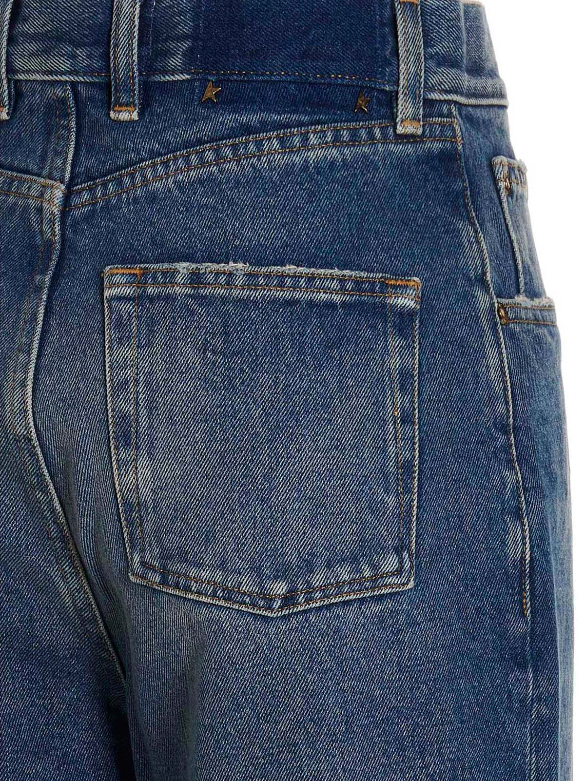 Golden Goose Blue Cotton Straight-Leg Jeans