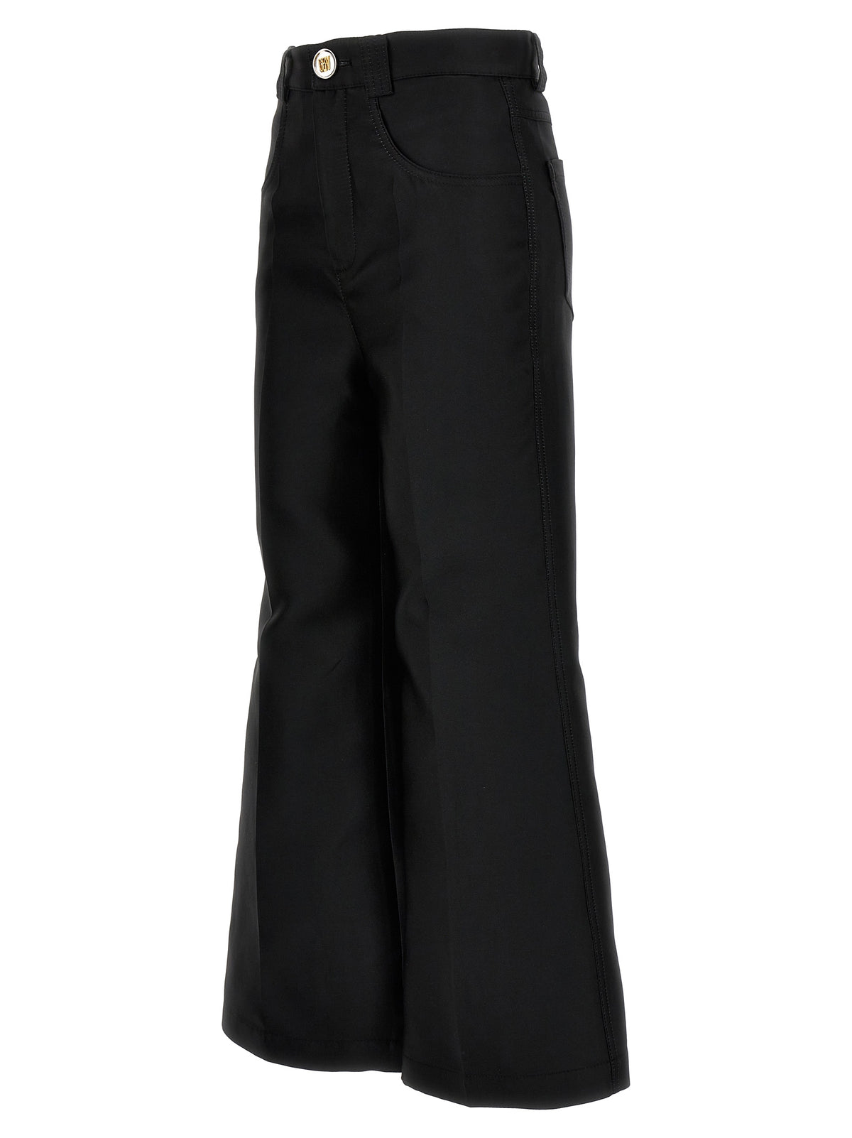 Giambattista Valli Black Polyester Flared Pants