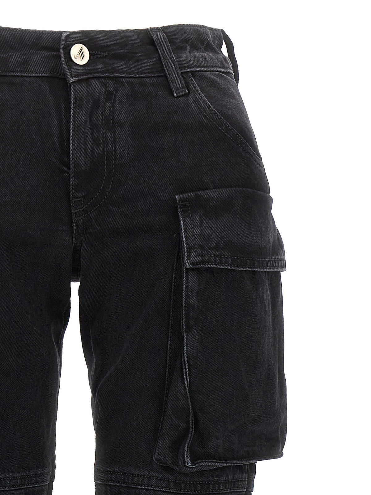 The Attico Black Cotton Cargo Pants