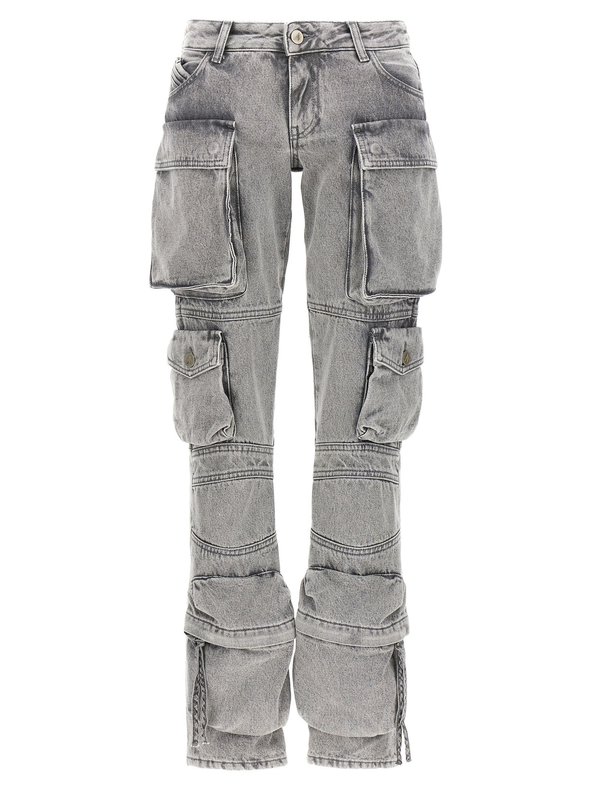 The Attico Gray Cotton Cargo Pants