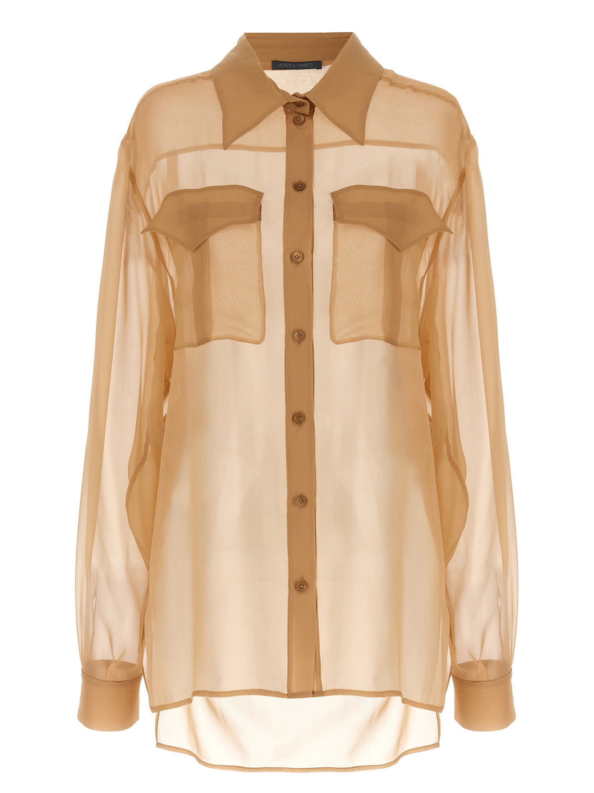 Alberta Ferretti Beige Silk Blouse