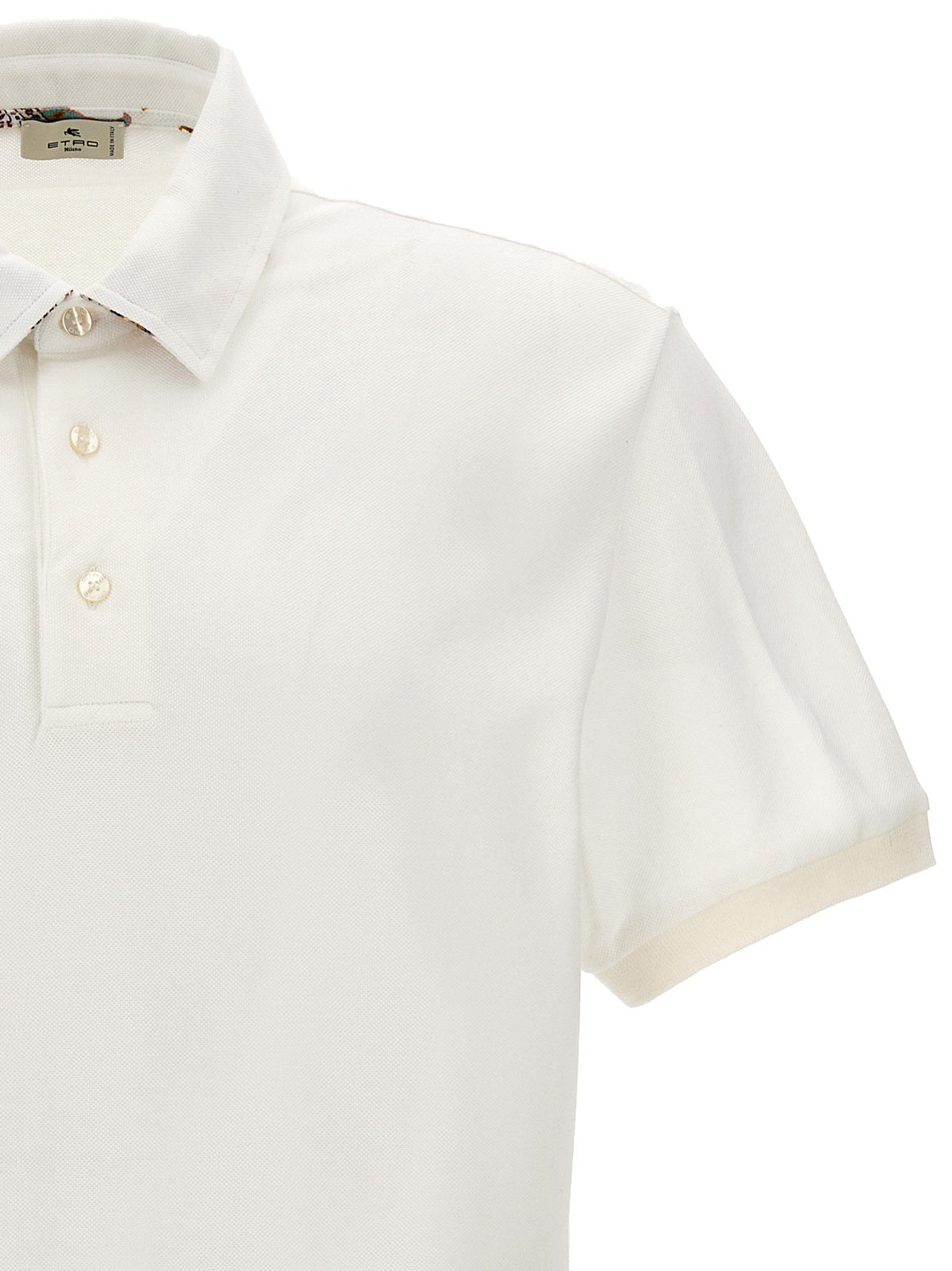 Etro White Cotton Polo Shirt