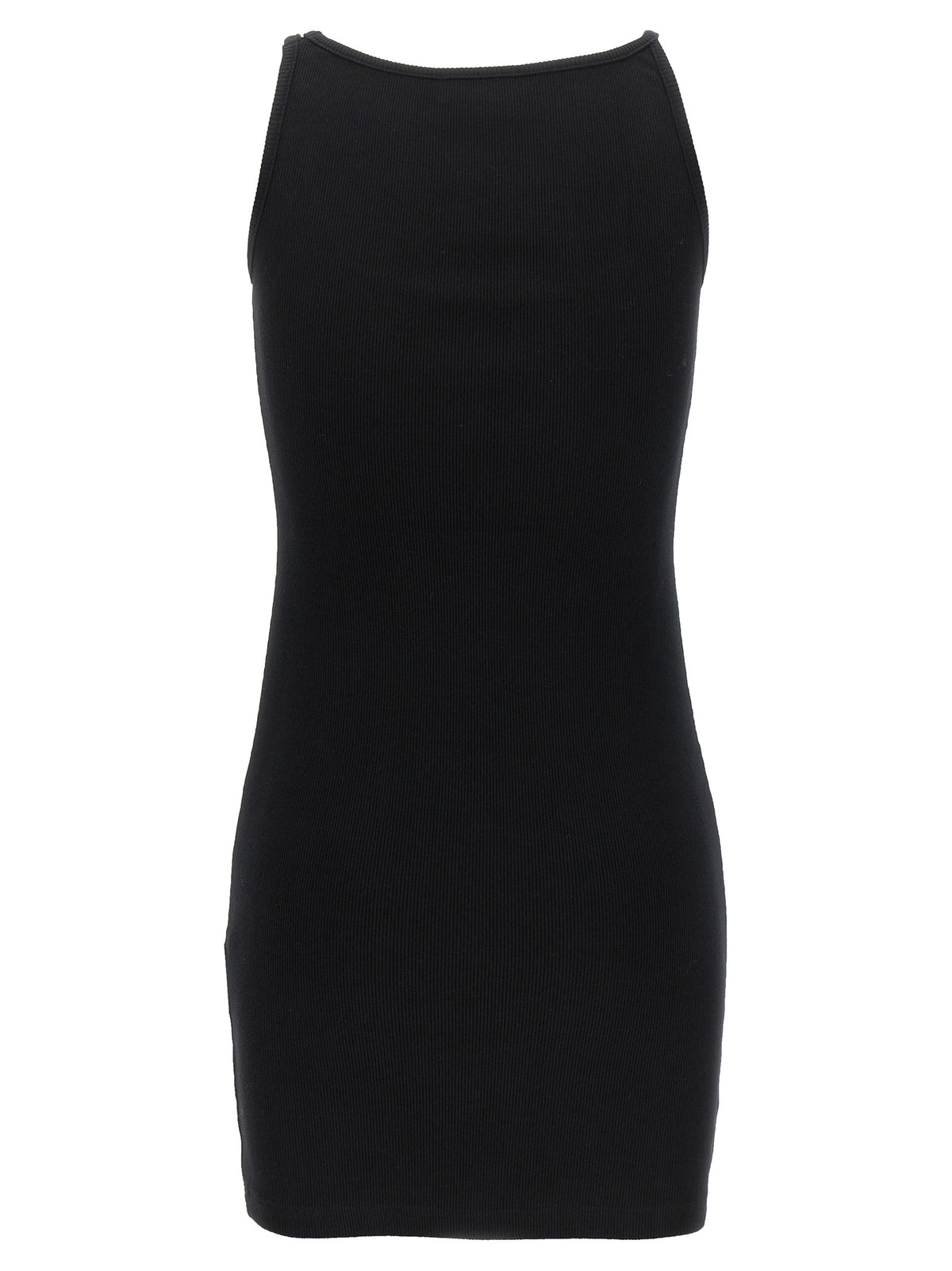 Off-White Black Cotton Short Dress