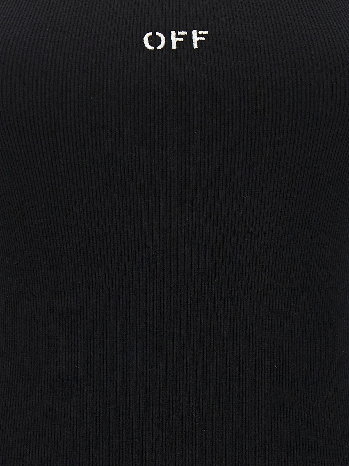 Off-White Black Cotton Short Dress