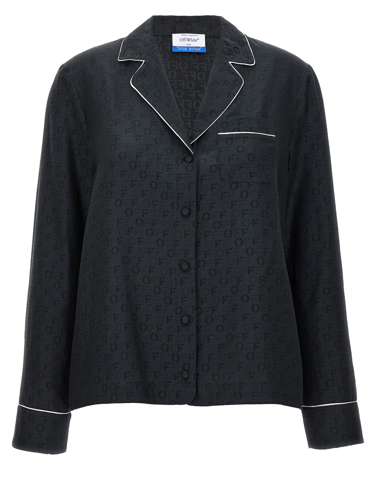 Off-White Black Silk Blouse