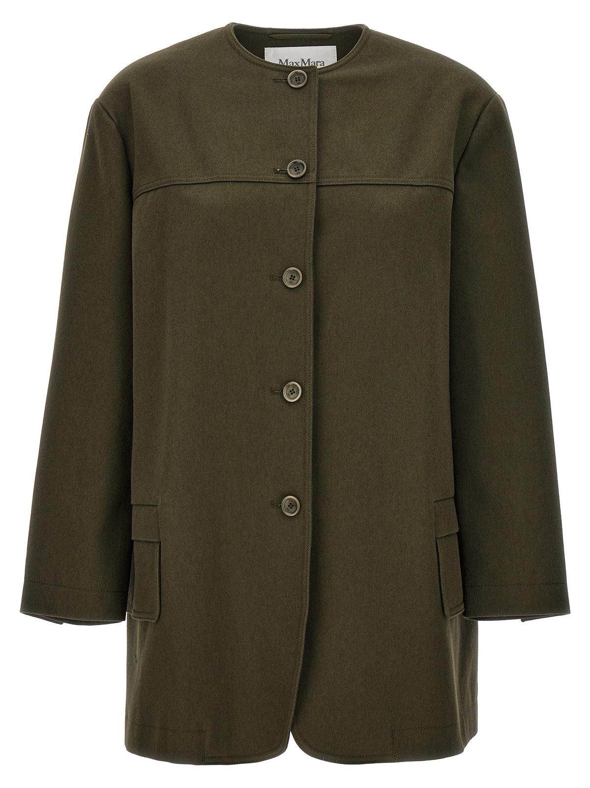 Max Mara Bicolor Cotton Full-Length Jacket