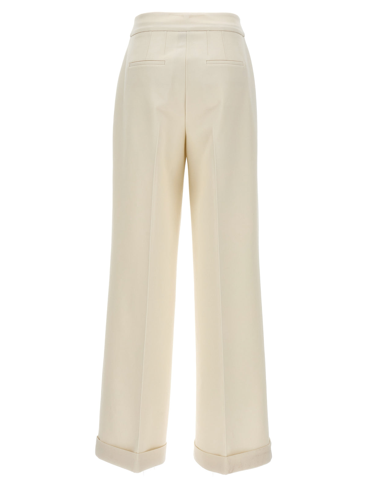 Kiton White Virgin Wool Casual Pants