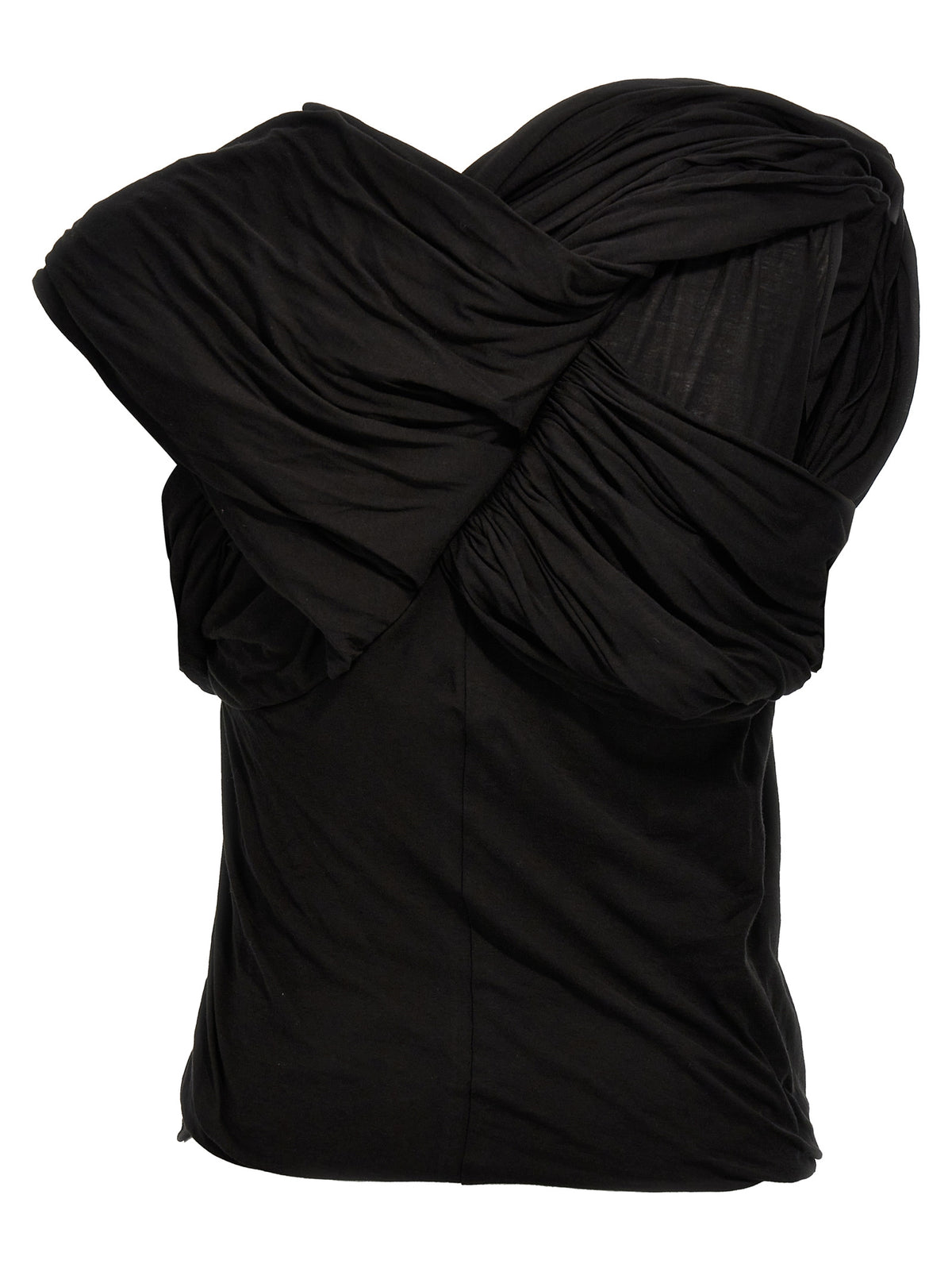 Rick Owens Black Cotton Tank Tops
