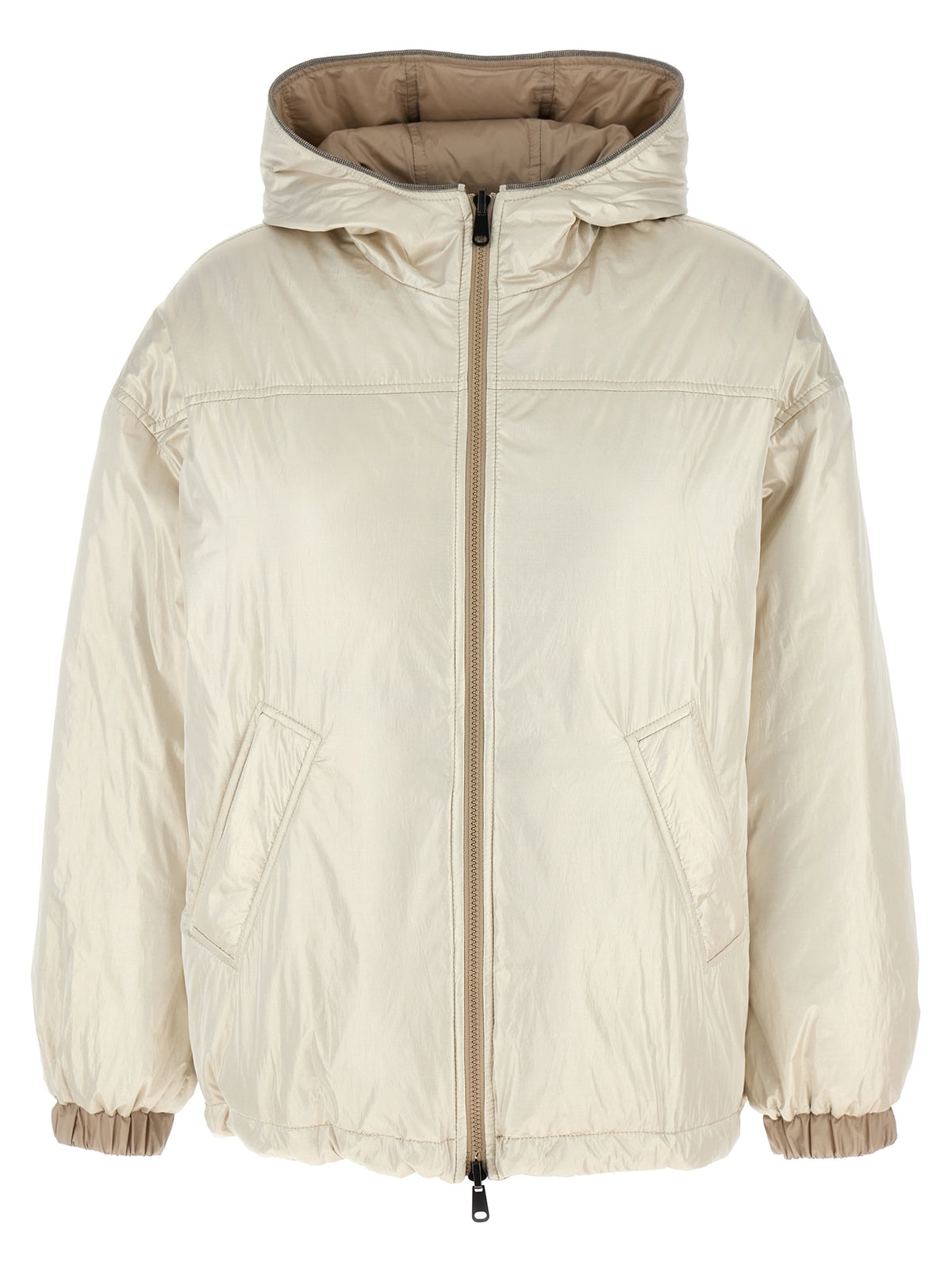 Brunello Cucinelli Beige Polyester Full-Length Jacket