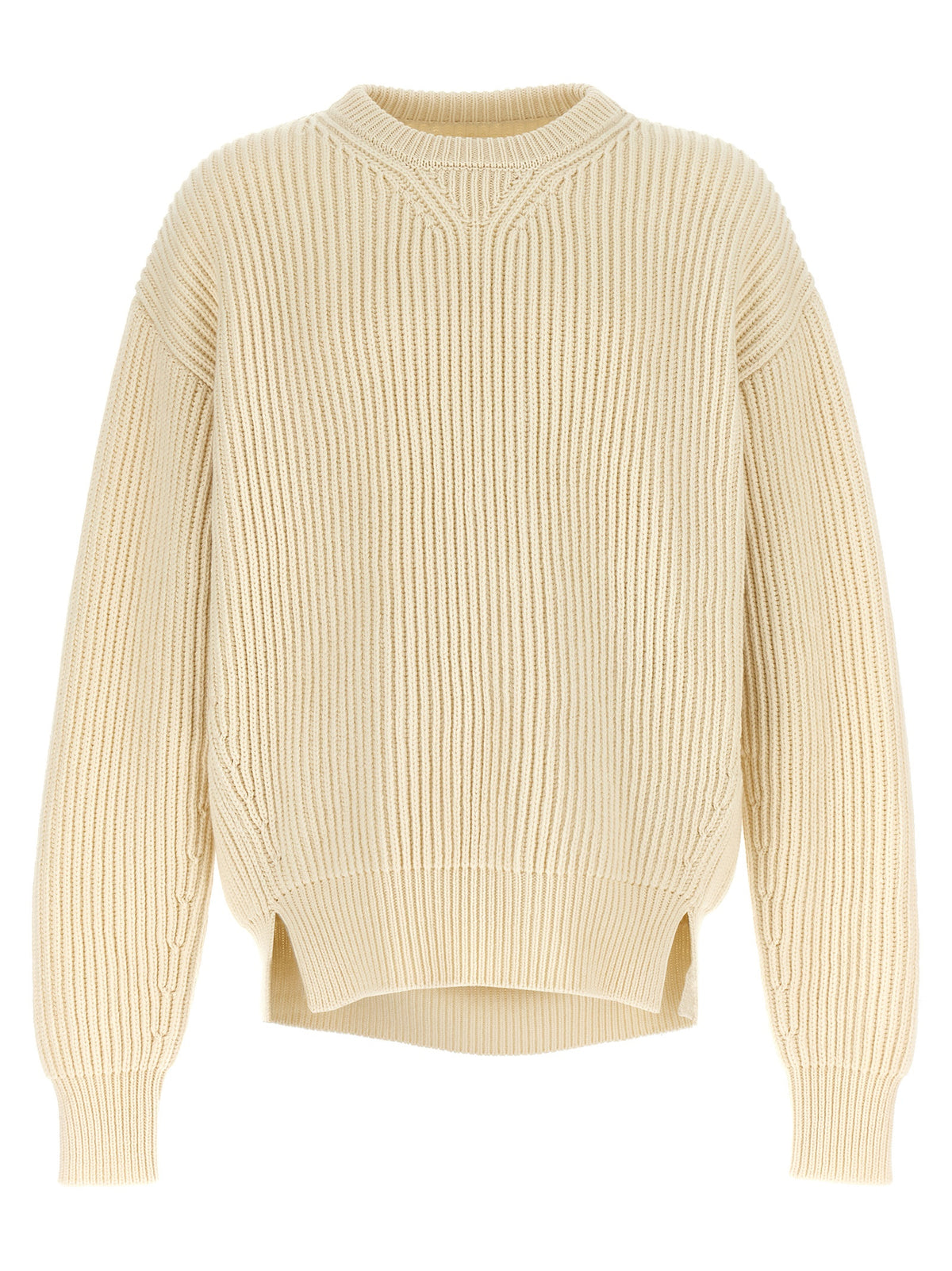 Jil Sander White Wool Cardigan