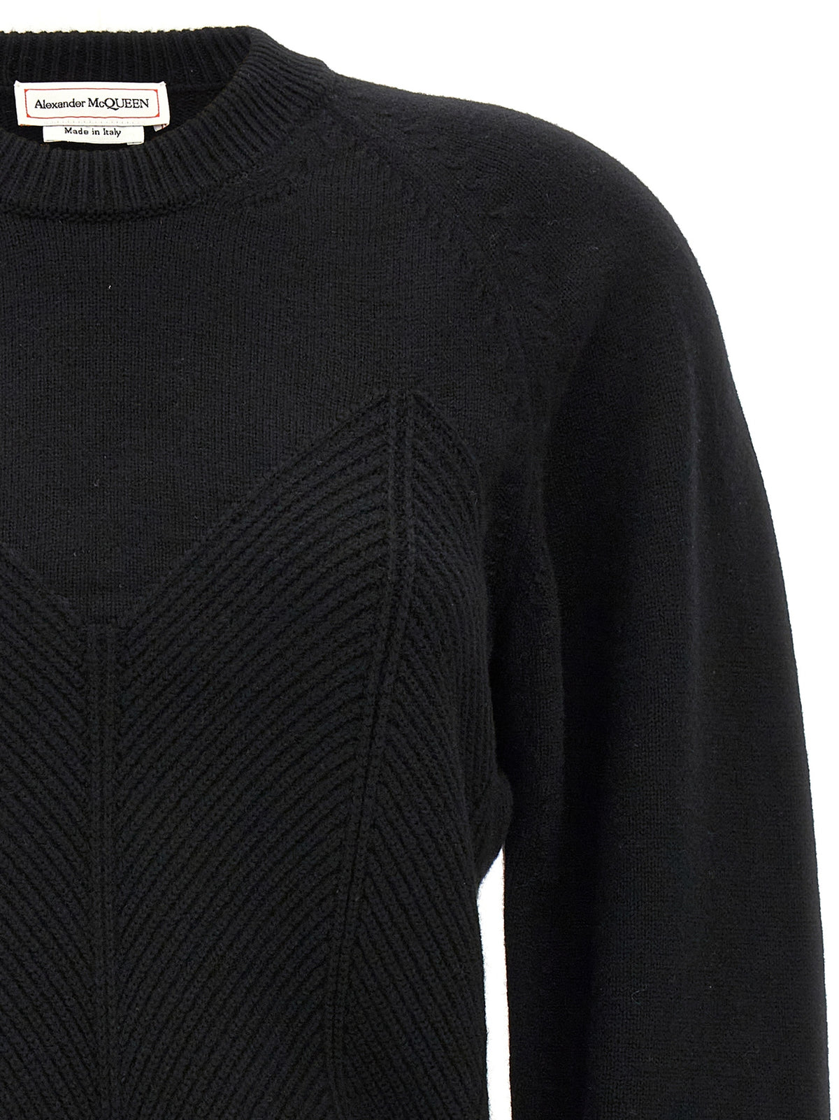 Alexander McQueen Black Wool Cardigan
