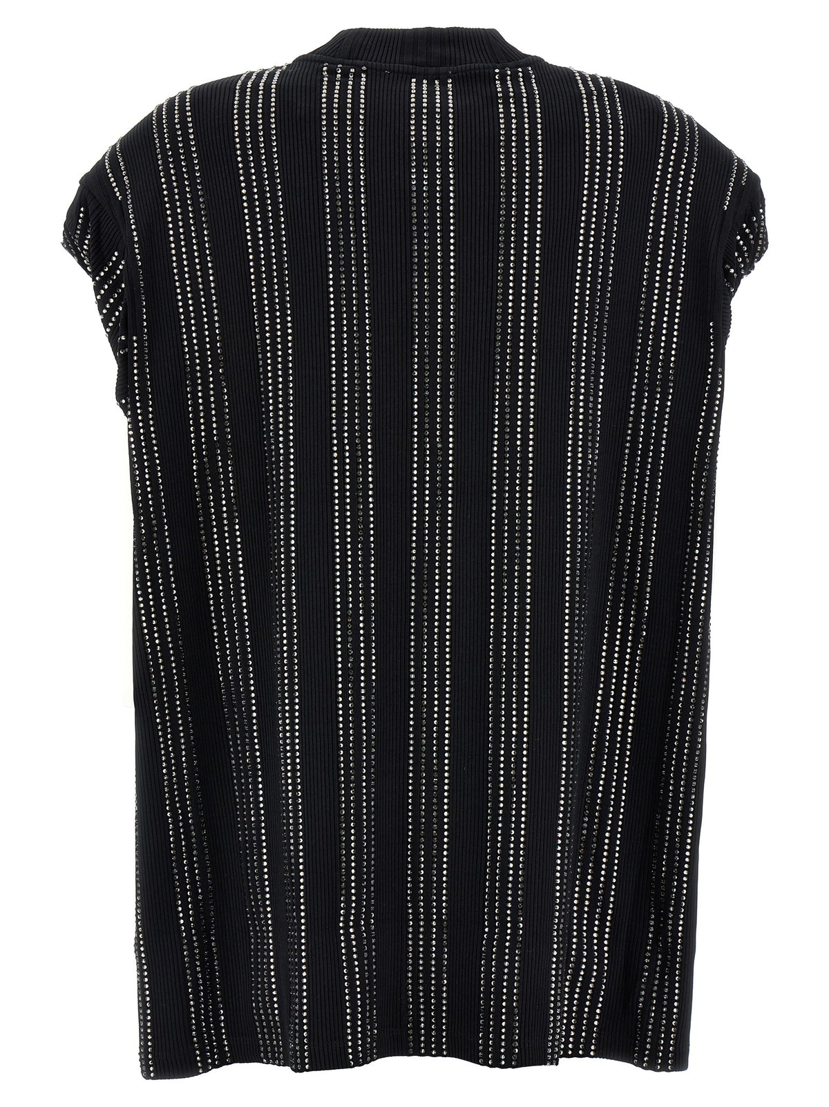 The Attico Black Cotton Short Dress