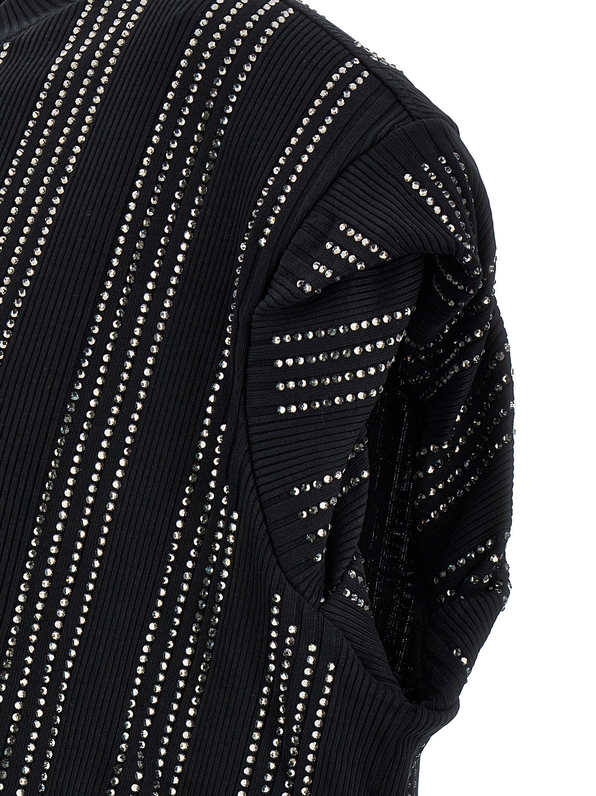 The Attico Black Cotton Short Dress