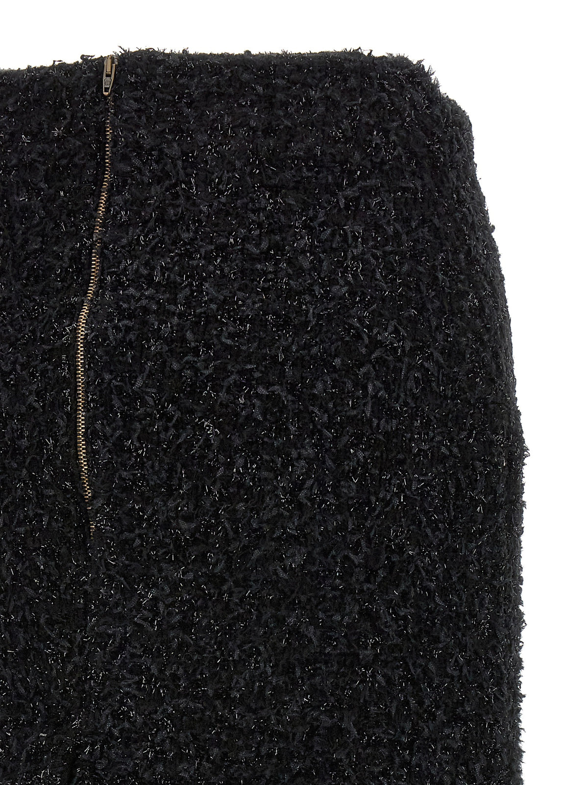 Balenciaga Black Cotton Midi Skirt