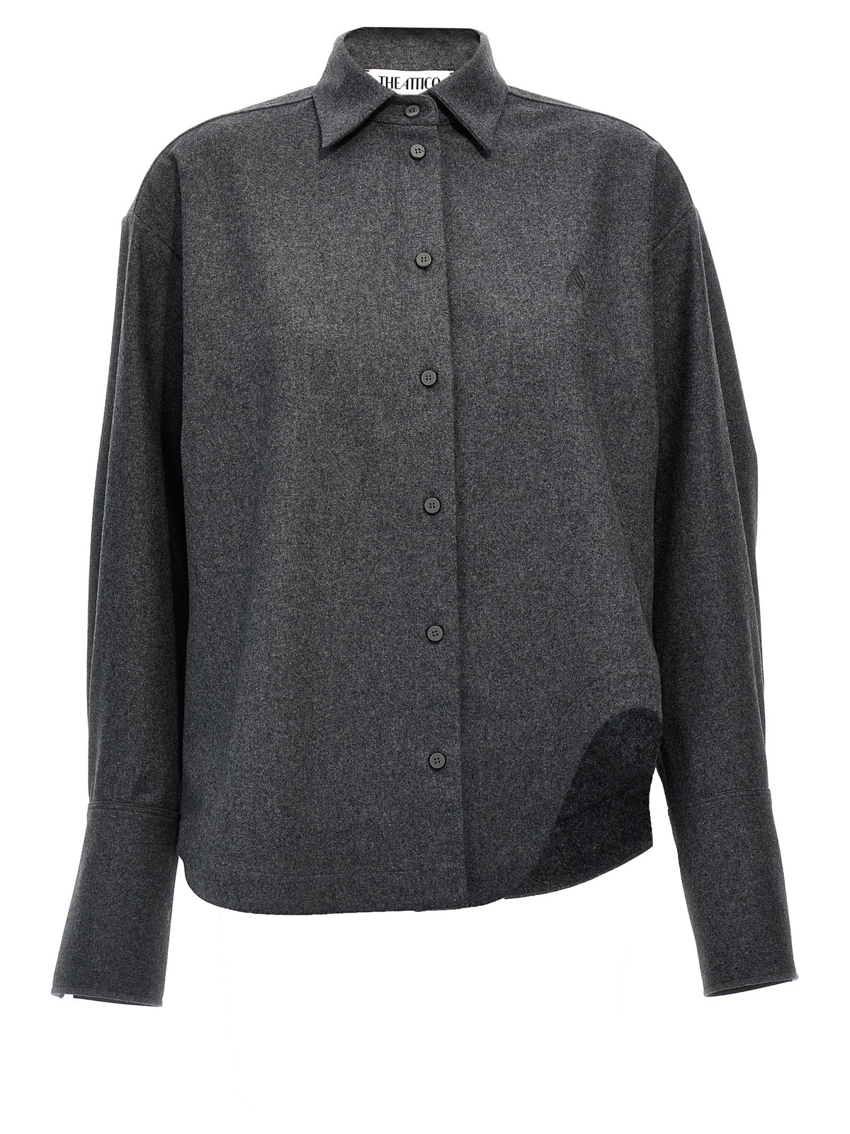 The Attico Gray Wool Blouse