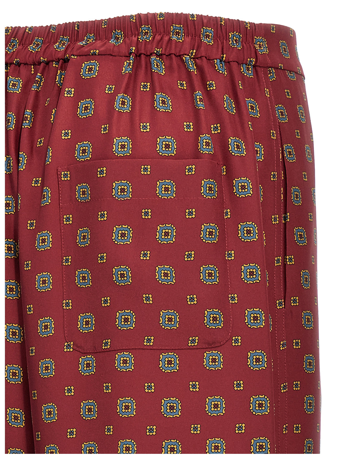 Moschino Bordeaux Silk Casual Pants