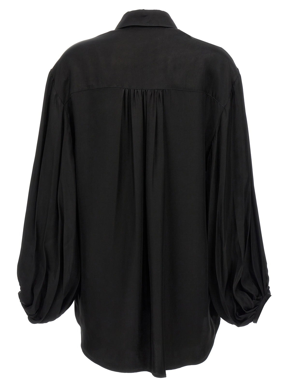 Khaite Black Cupro Blouse