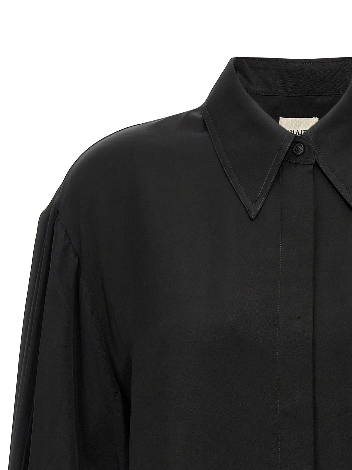Khaite Black Cupro Blouse