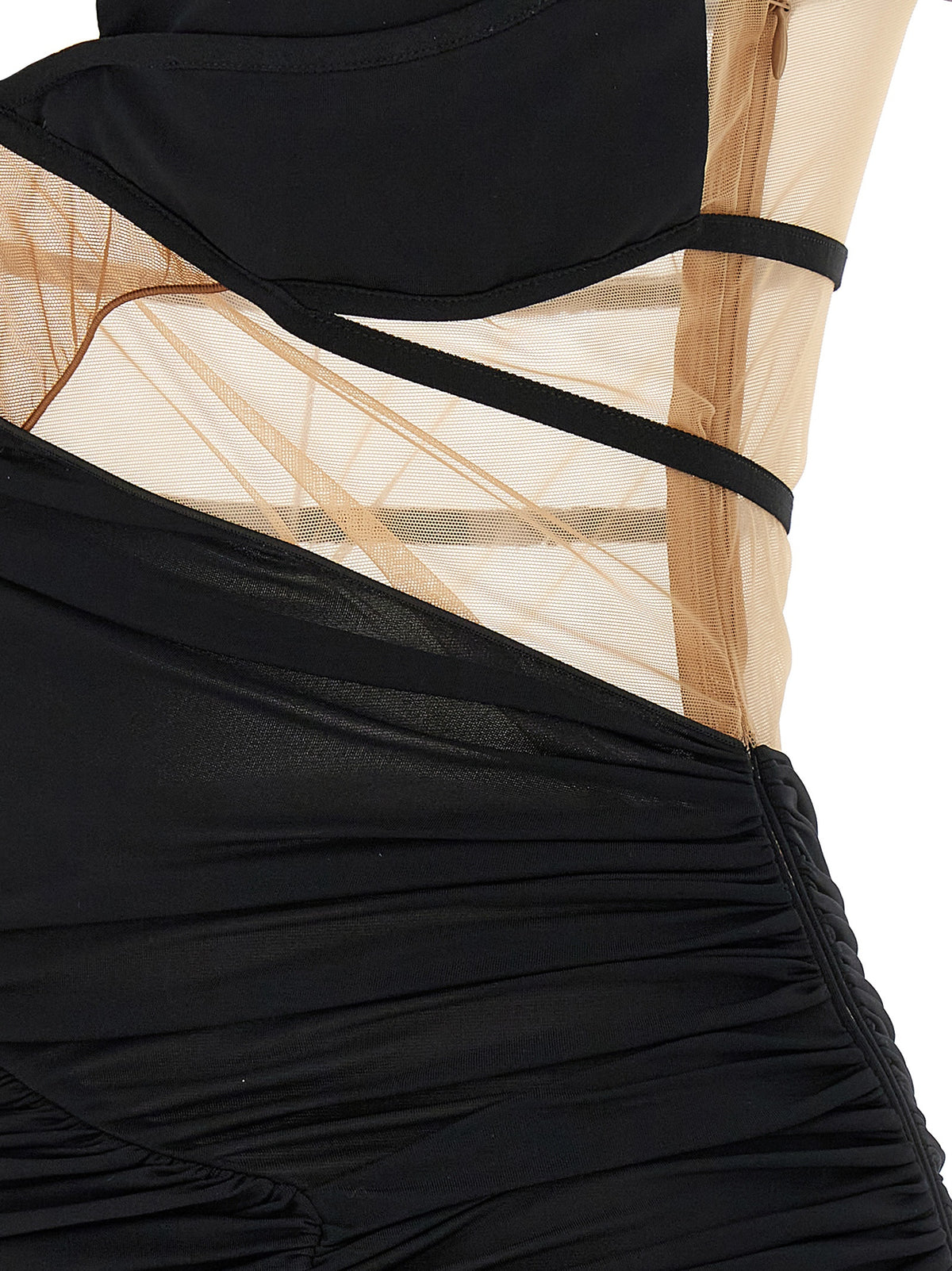 Nensi Dojaka Black Viscose Short Dress