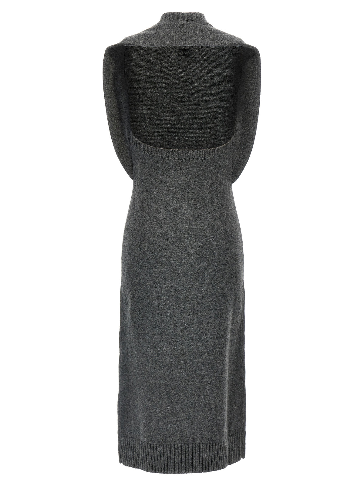 Courrèges Gray Wool Midi Dress