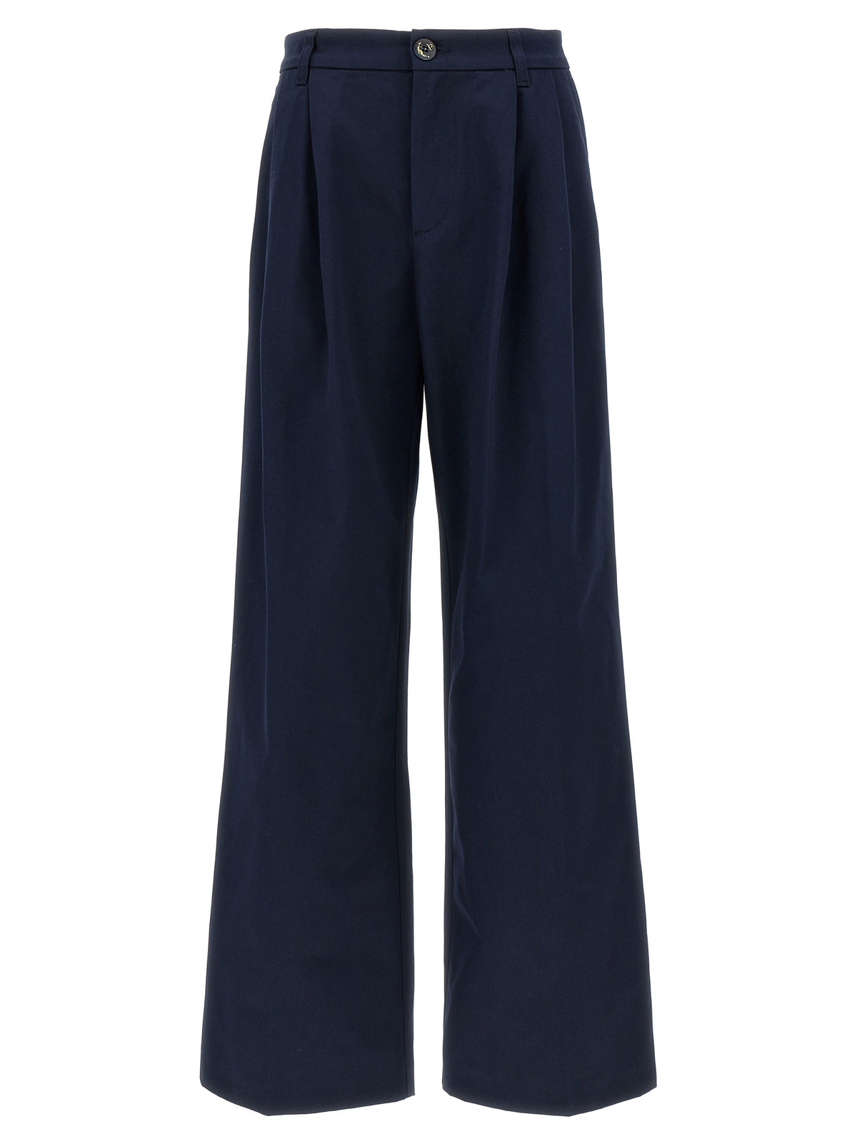Fortela Blue Cotton Casual Pants