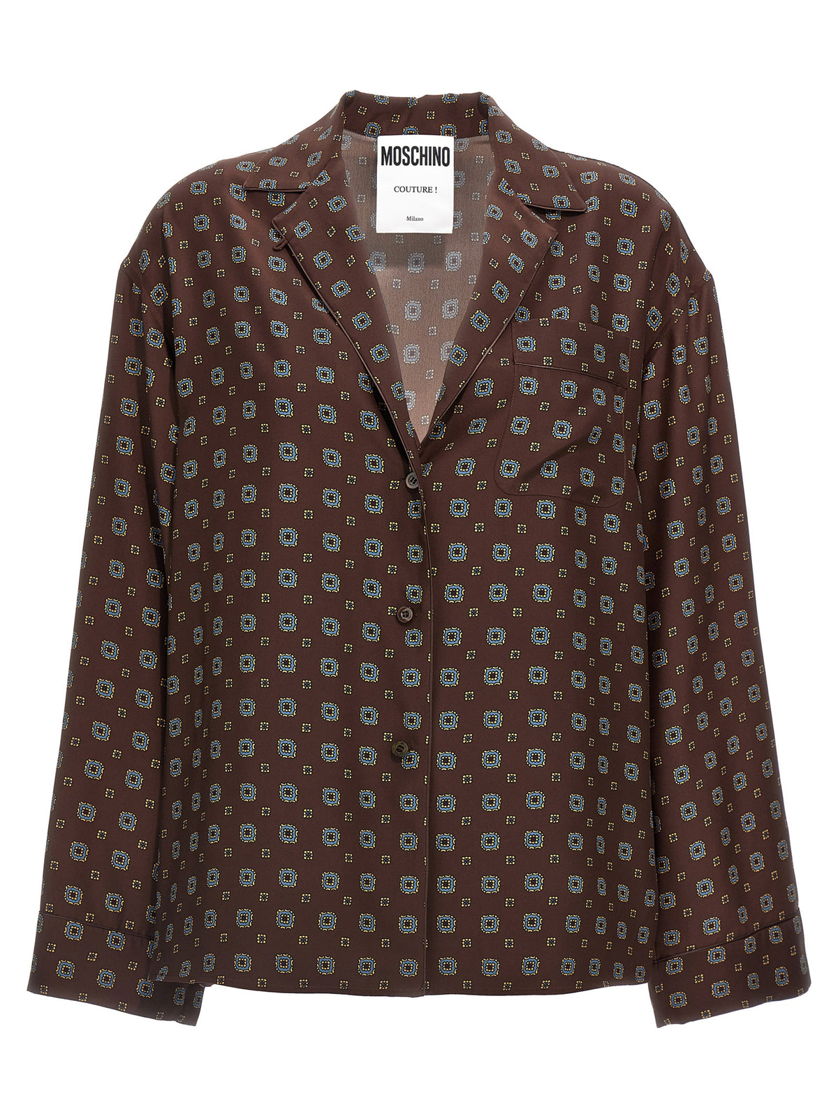 Moschino Brown Silk Blouse