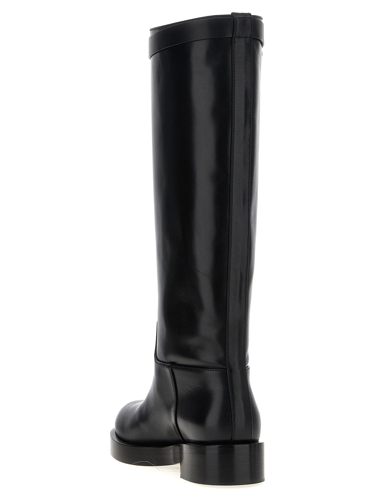 MACH & MACH Black Calfskin Over The Knee