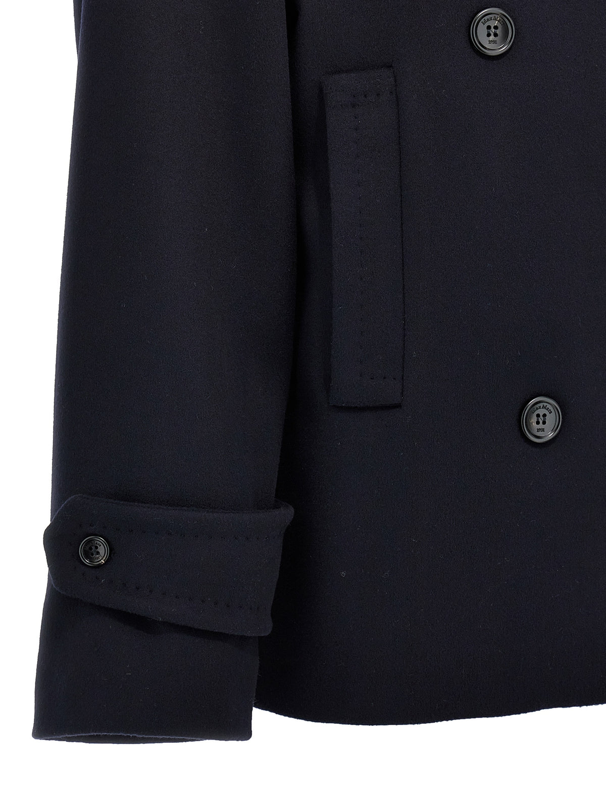 Max Mara Blue Virgin Wool Coat