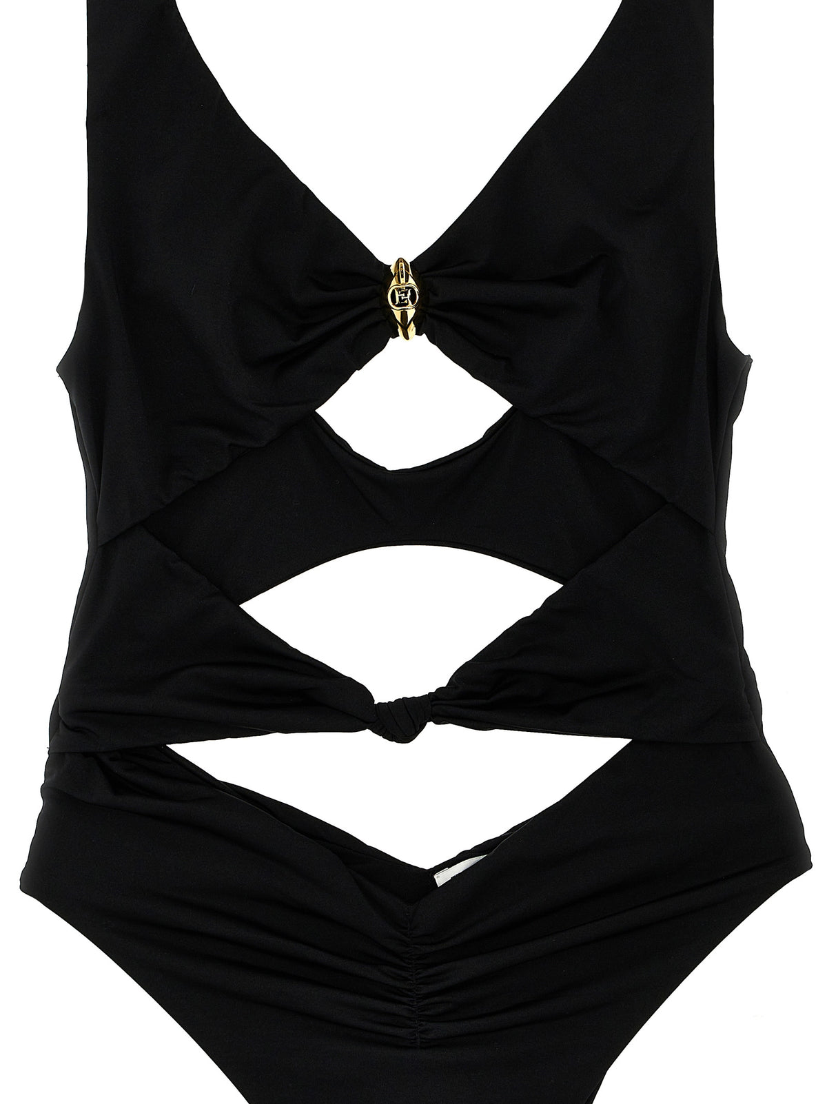 Elisabetta Franchi Black Polyamide One-Piece Swimsuit