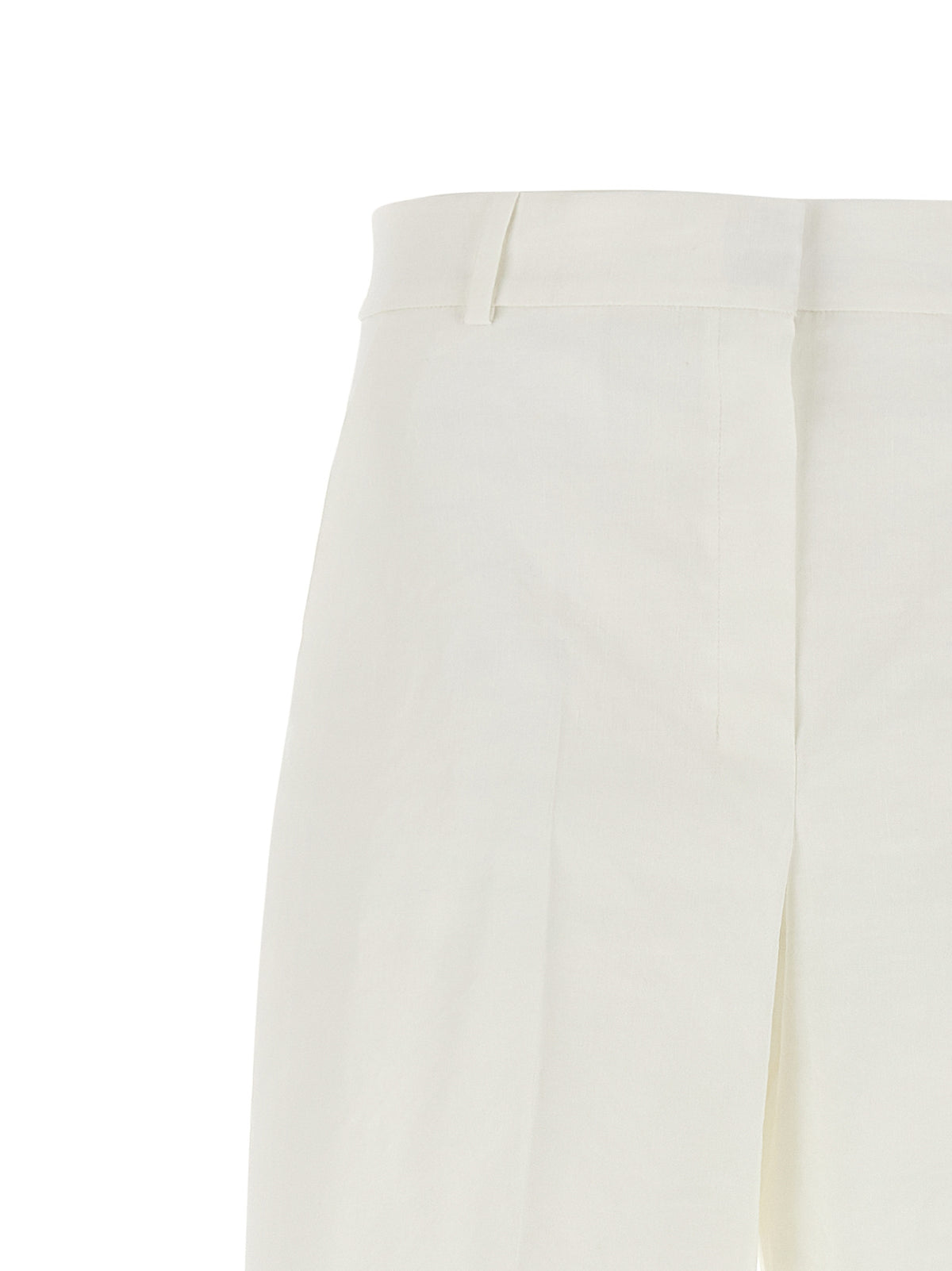 Theory White Linen Casual Pants