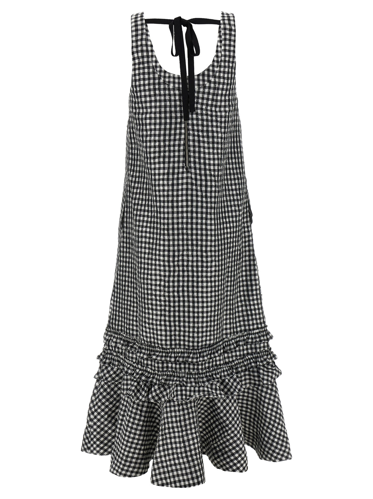Ganni Black Polyester Midi Dress
