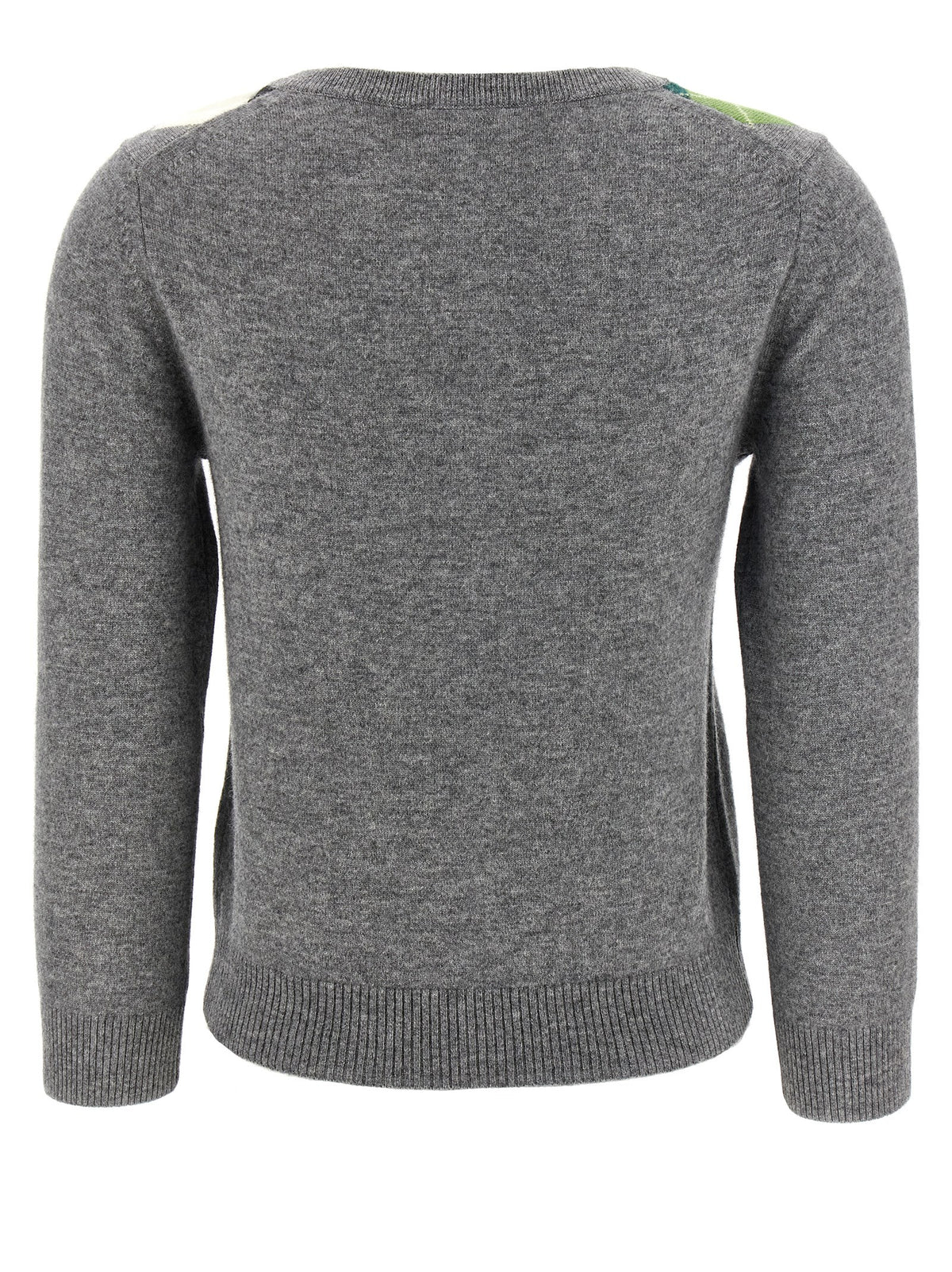 Ganni Gray Merino Wool Cardigan