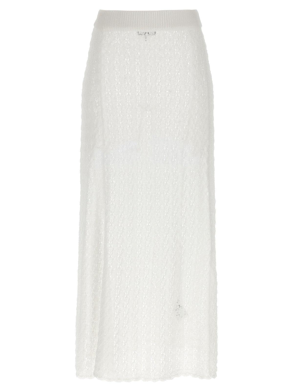 Ganni White Polyamide Mini Skirt