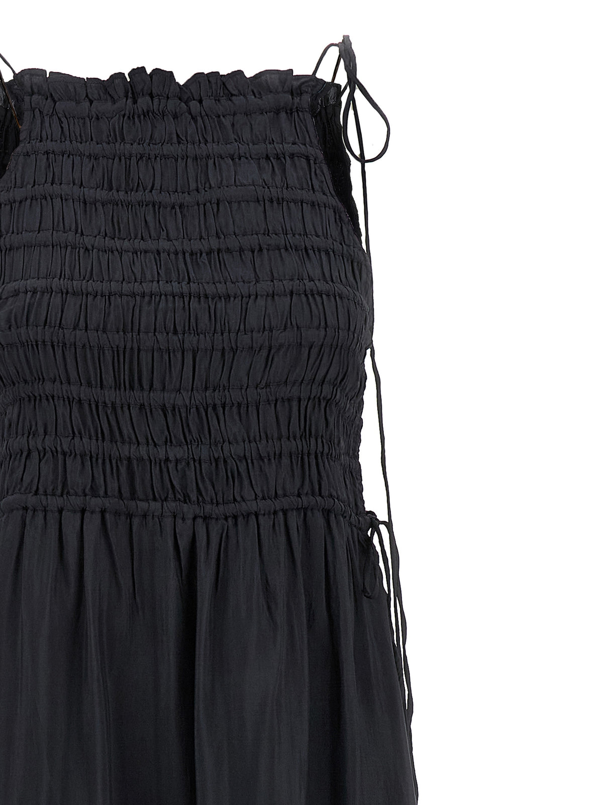 Ganni Gray Viscose Long Dress