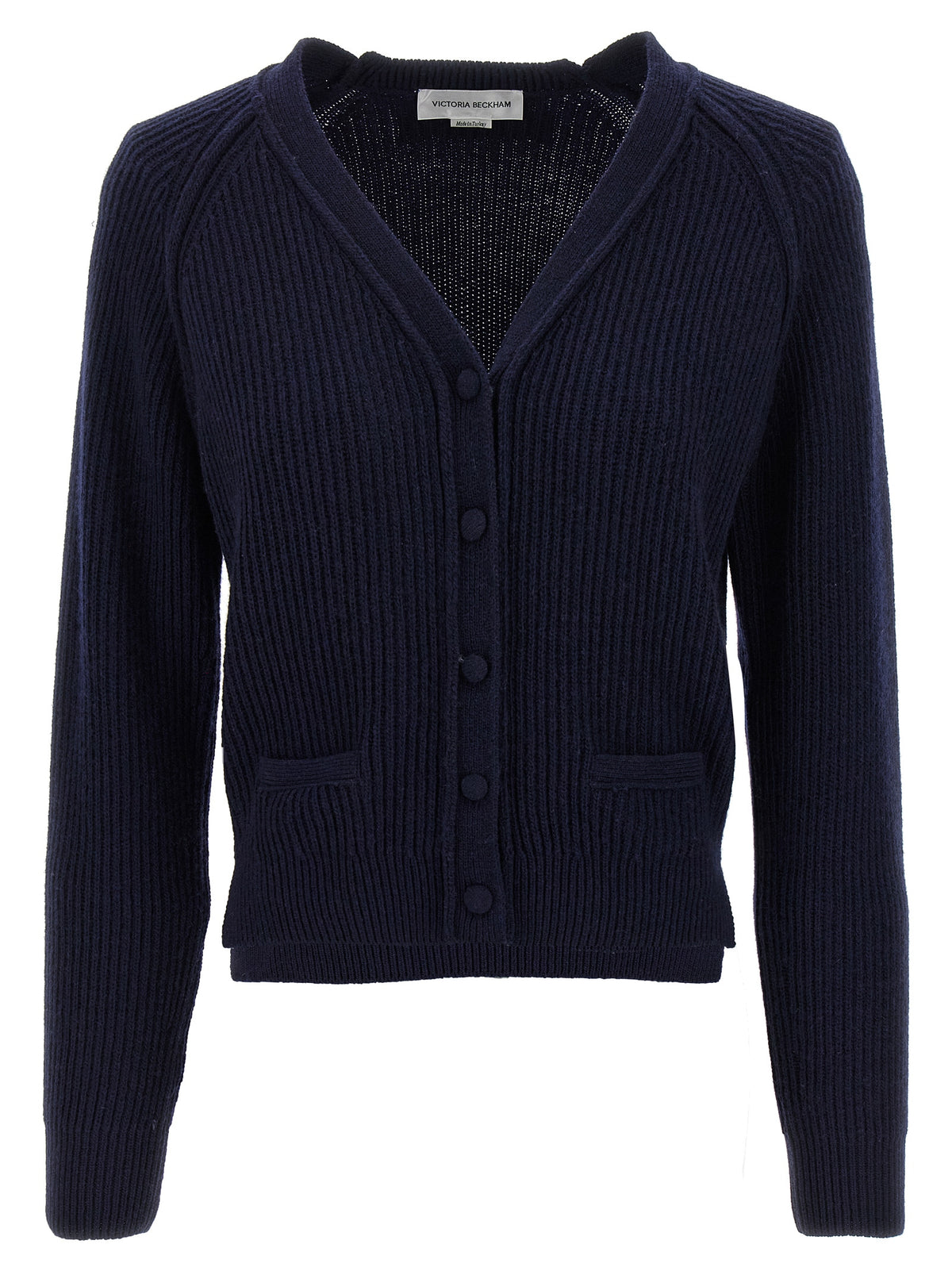 Victoria Beckham Blue Wool Cardigan