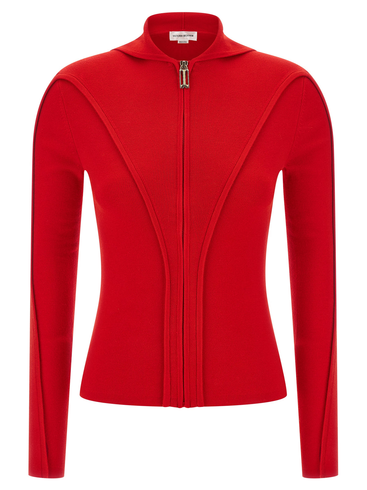 Victoria Beckham Red Wool Cardigan
