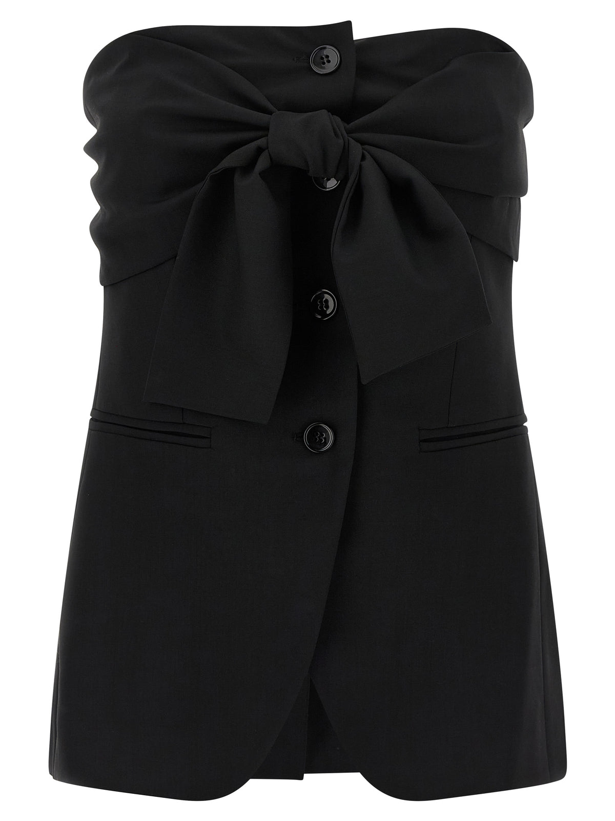 Max Mara Black Virgin Wool Tank Tops