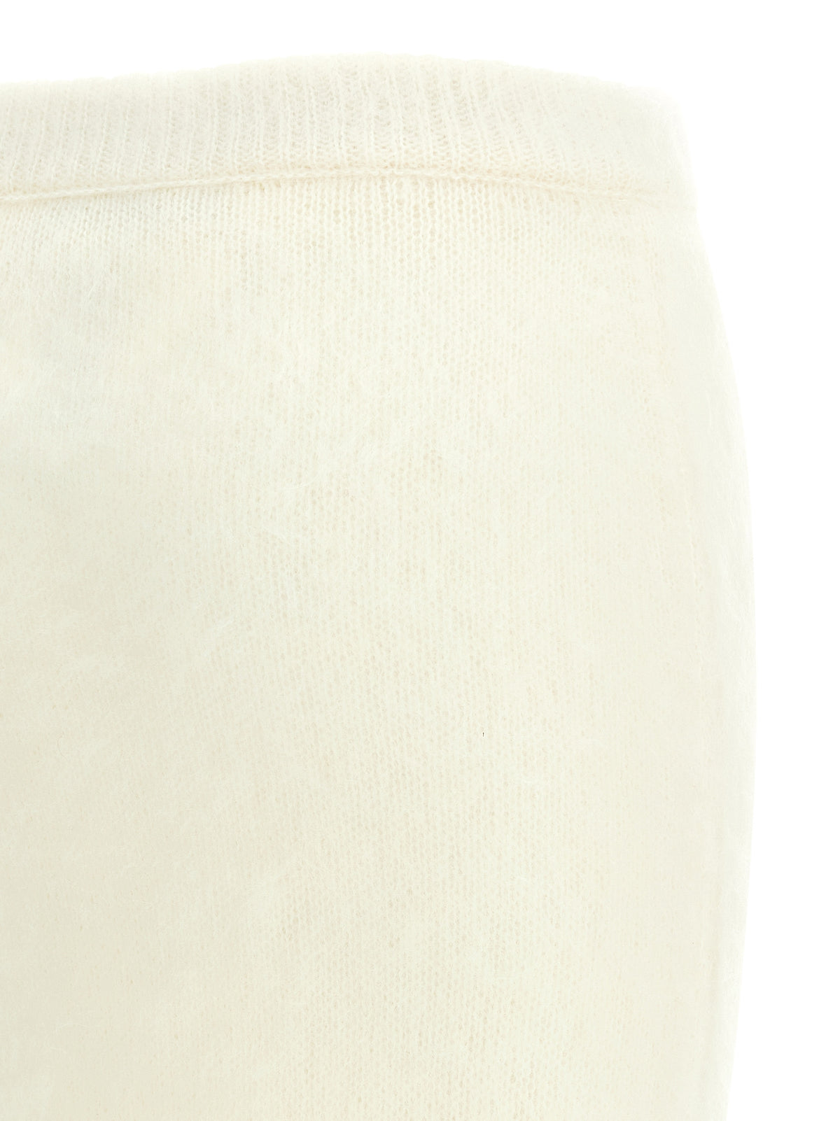 Alessandra Rich White Other Fibres Midi Skirt