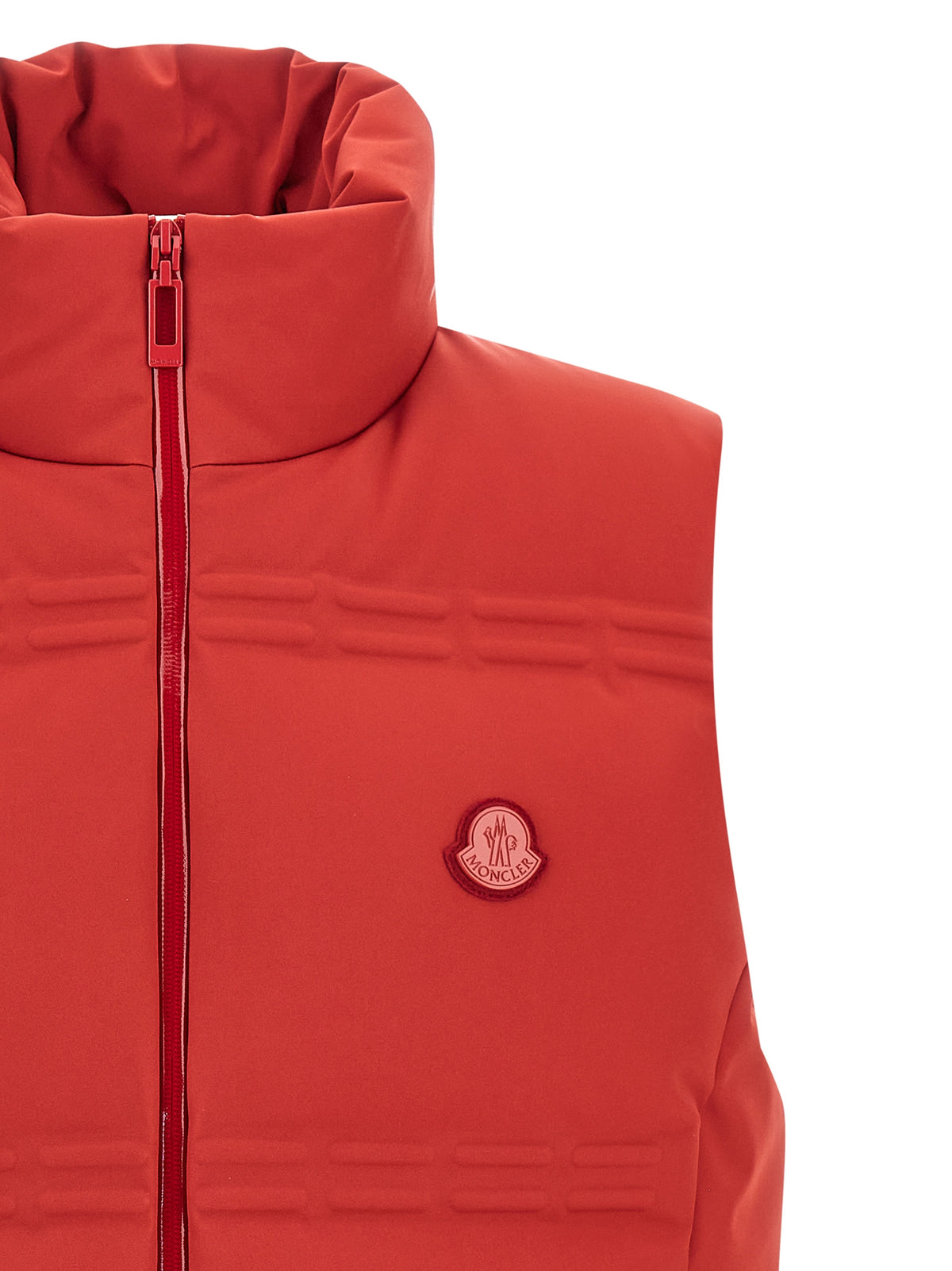 MONCLER GENIUS Red Polyamide Sleeveless Jacket