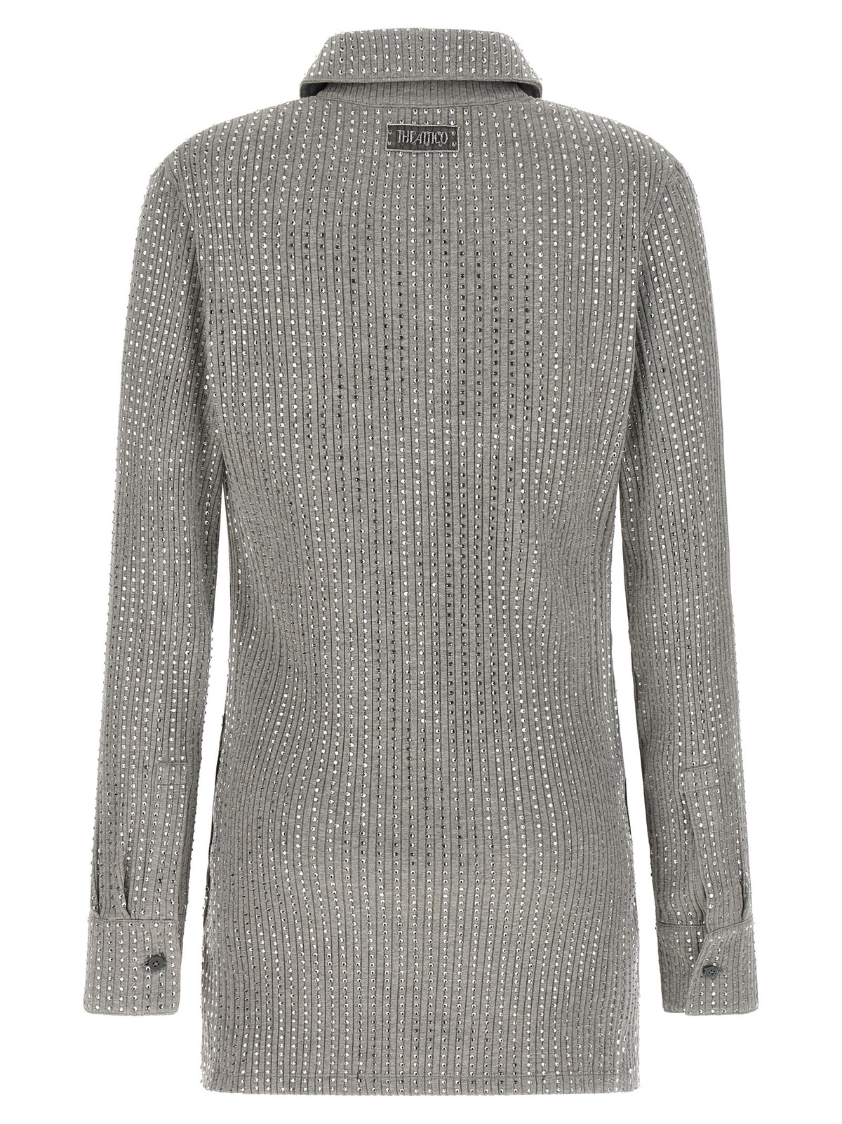 The Attico Gray Cotton Short Dress