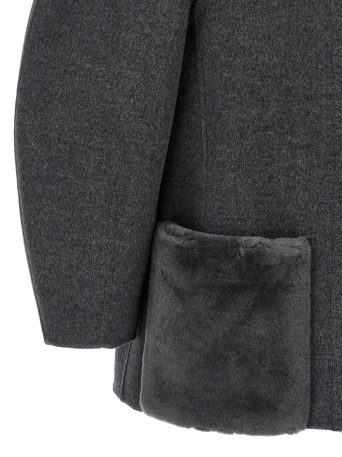 Fendi Gray Virgin Wool Coat