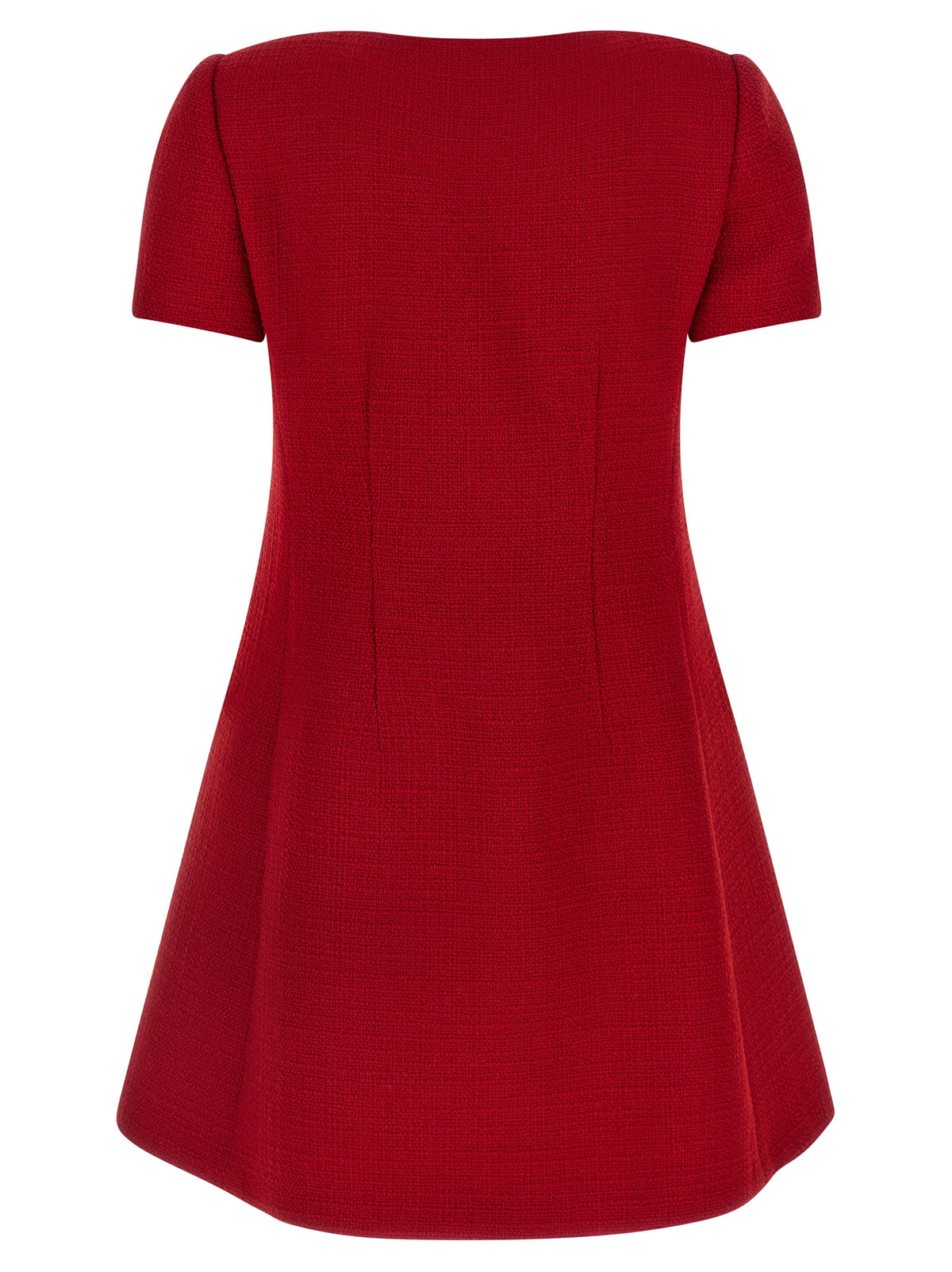 Valentino Garavani Red Virgin Wool Short Dress