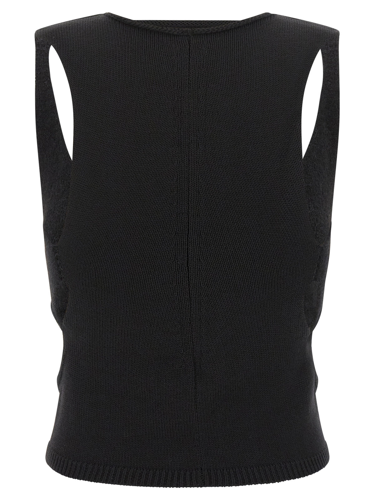 Rick Owens Black Wool Tank Tops