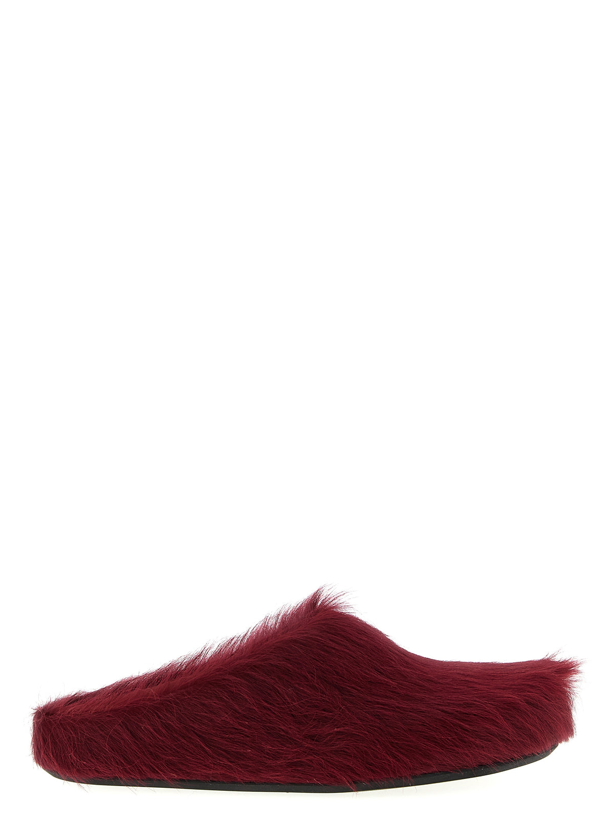 Marni Bordeaux Calfskin Clogs