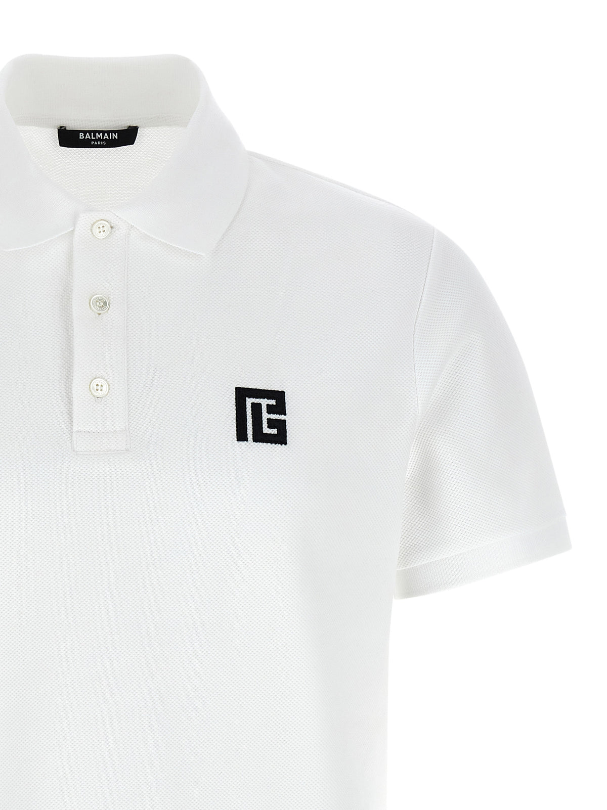 Balmain Bicolor Cotton Polo Shirt