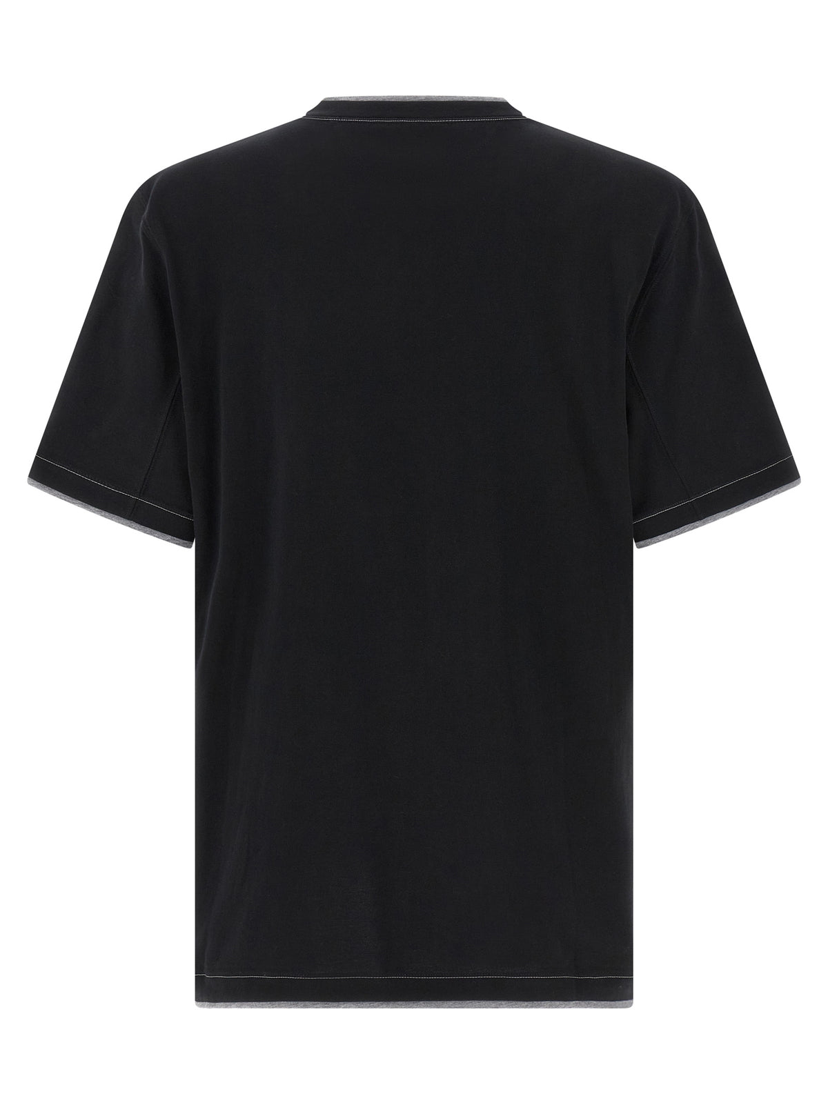 Brunello Cucinelli Black Cotton T-Shirt