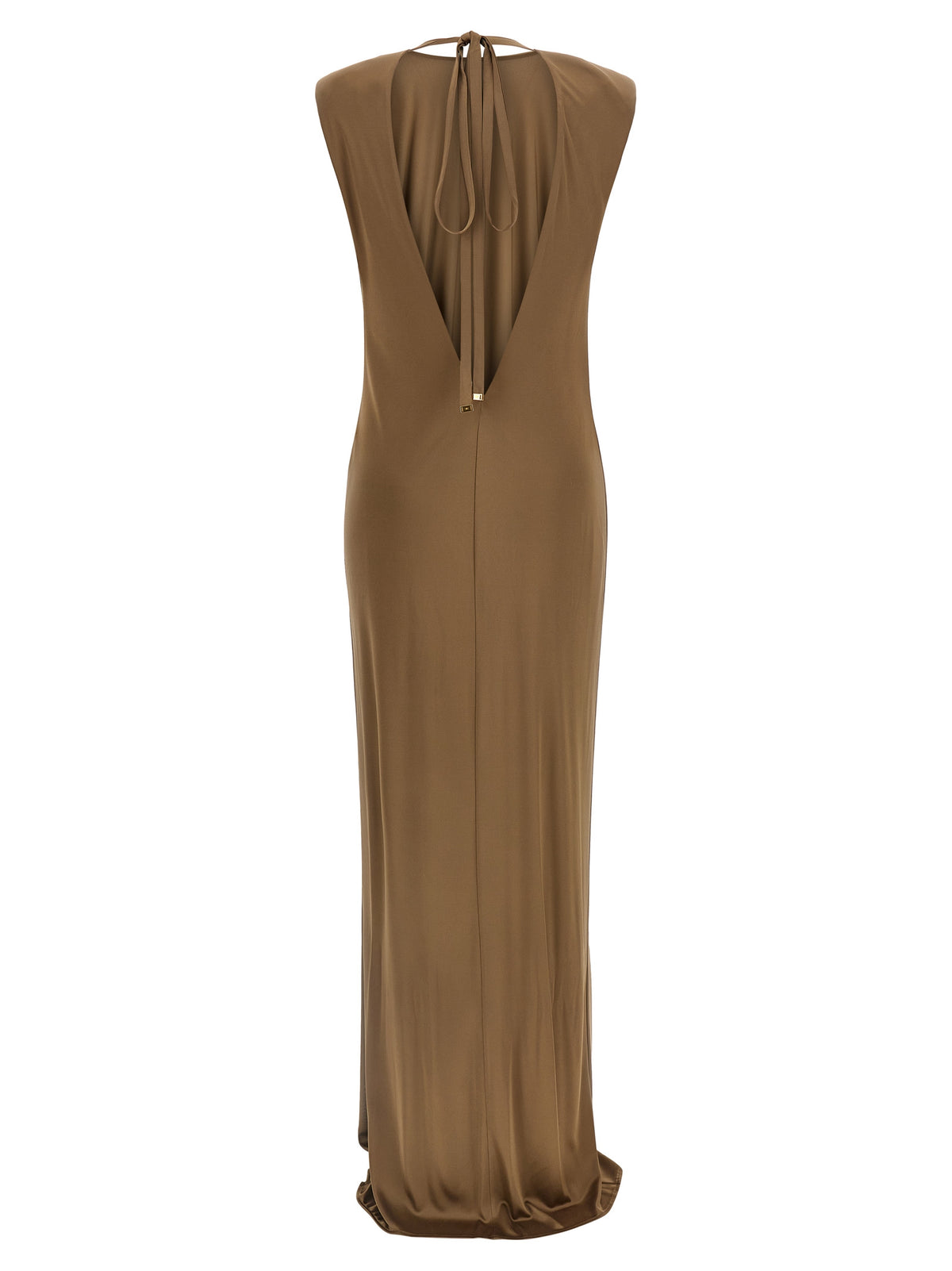 Elisabetta Franchi Beige Viscose Long Dress
