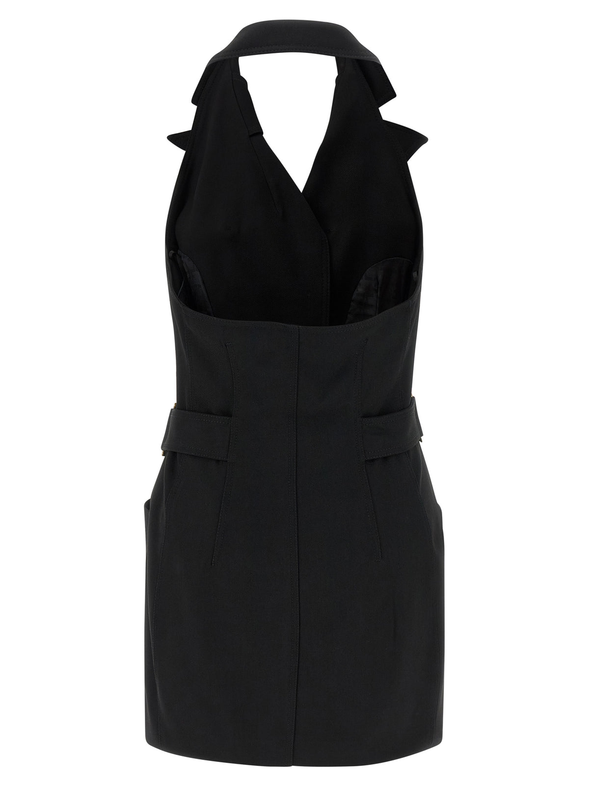Elisabetta Franchi Black Viscose Short Dress