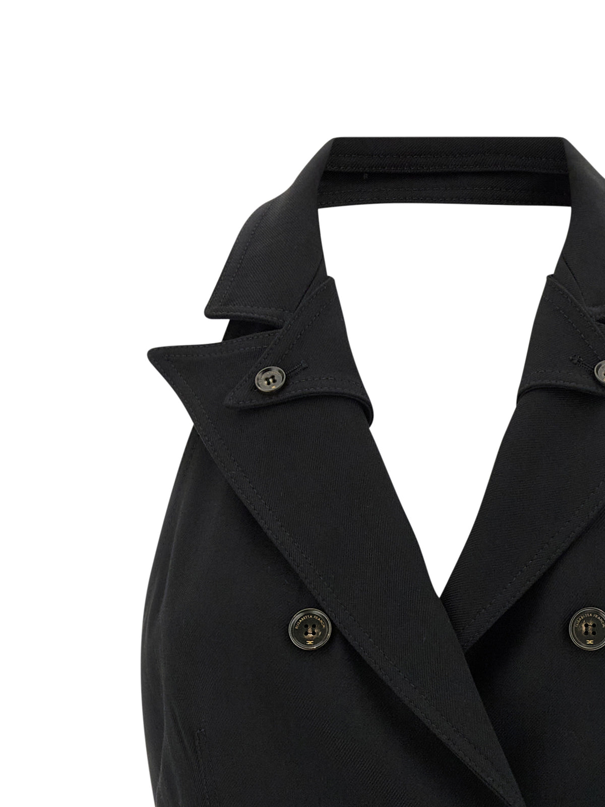 Elisabetta Franchi Black Viscose Short Dress